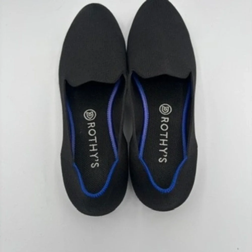 Rothys The Loafers Women Sz 11 Black Slip On Flat Comfort Shoes - Picture 4 of 10